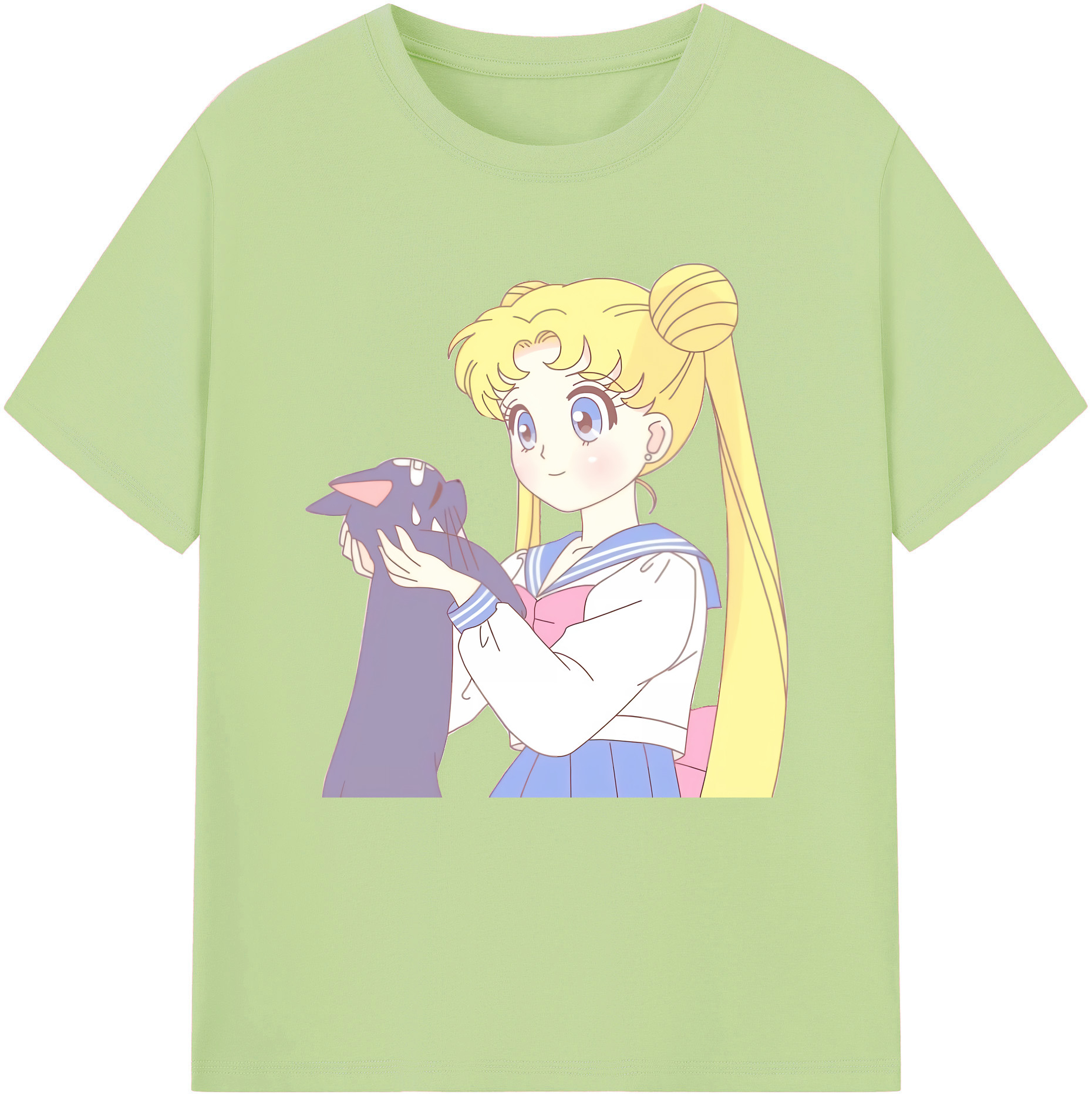 （画像用） 美少女戦士セーラームーン 愛野 美奈子 あいの みなこ Sailor Moon Aino Minako 綿100％半袖Tシャツ（フロントプリント）